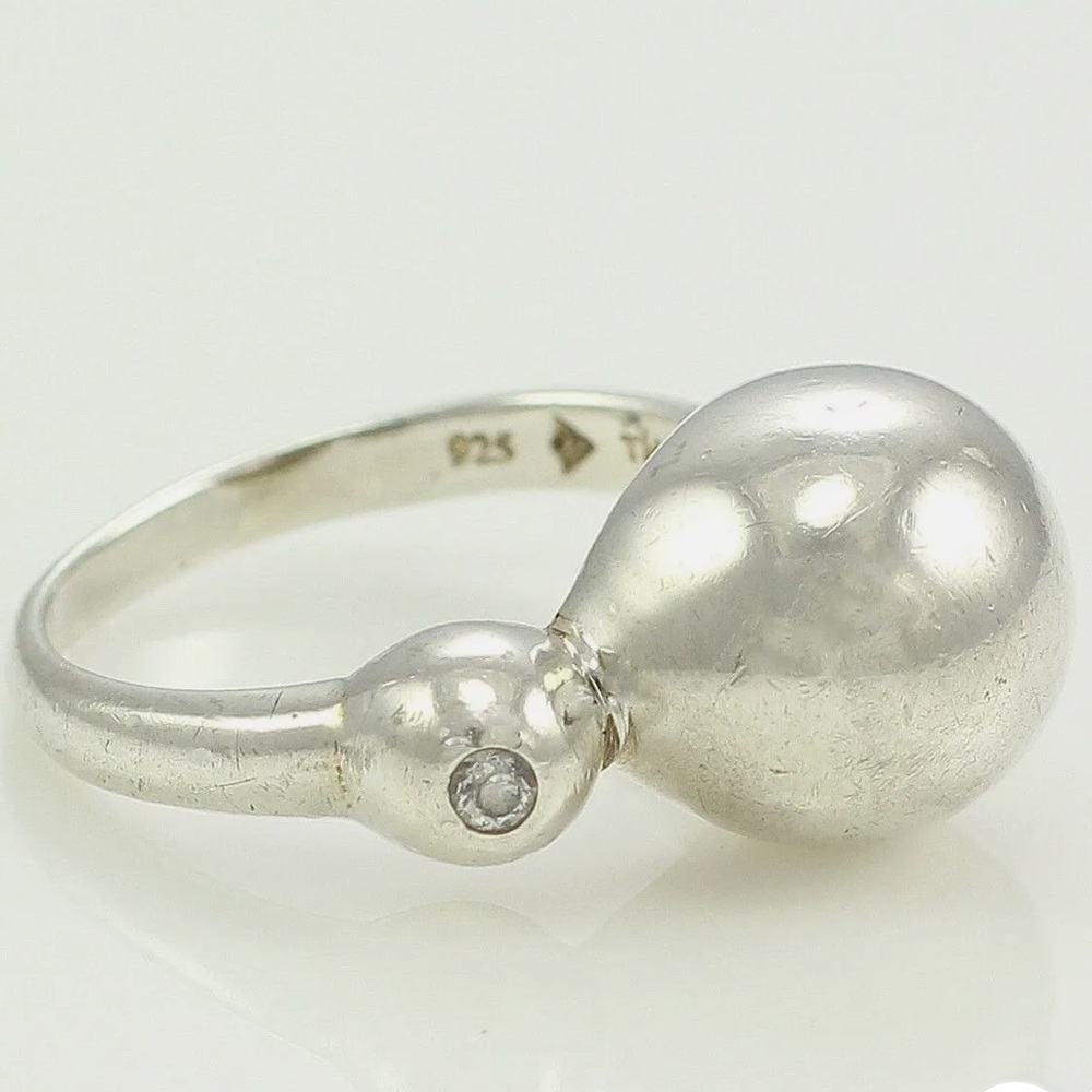 Silpada Vintage Rare Sterling Silver CZ Dome Ring